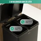 Avalo Prullenbak 2x30L - RVS
