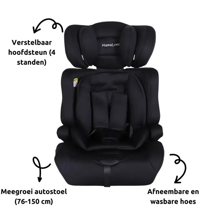 MamaLoes Saar 76-150 cm i-Size Autostoel