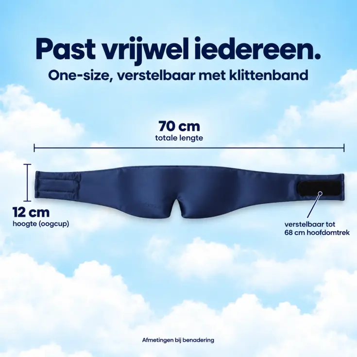 Zijden Slaapmasker - Verduisterend - Donkerblauw