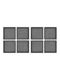 Tenttapijttegels - zwart - 8 stuks