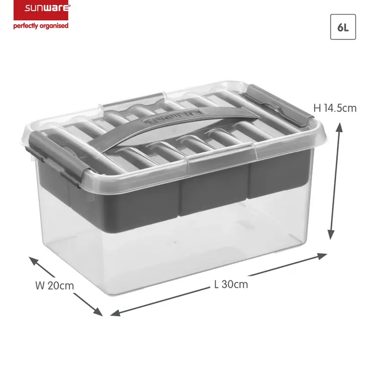 Q-line - Opbergbox met inzet - 6L - 2-delig