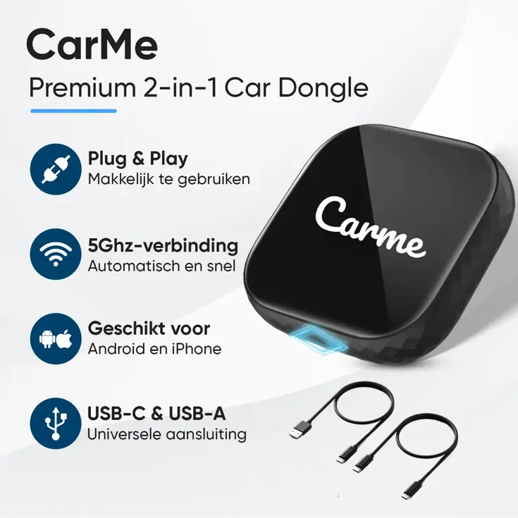 Premium 2-in-1 CarPlay & Android Auto Dongle