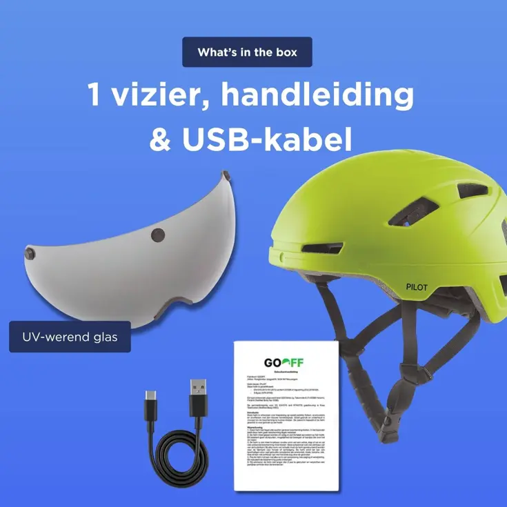 PILOT fietshelm met vizier NTA certif.