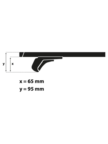 Menabo Tiger XL Zwart dragers 135cm