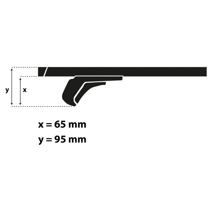 Menabo Tiger XL Zwart dragers 135cm