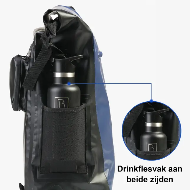 Brisby 40-52L 3-in-1 rolltop fietstassen