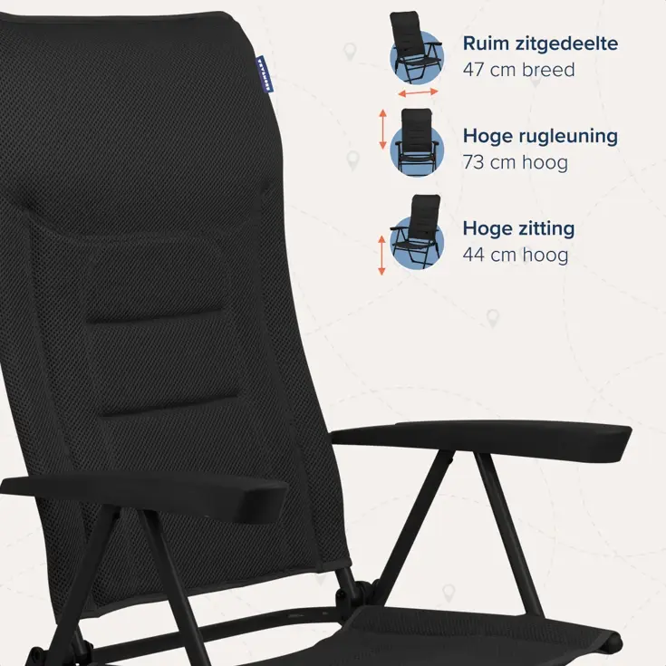Campingstoel 7 standen 2-Pack