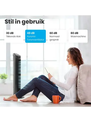 Torenventilator – 74cm – Zwart