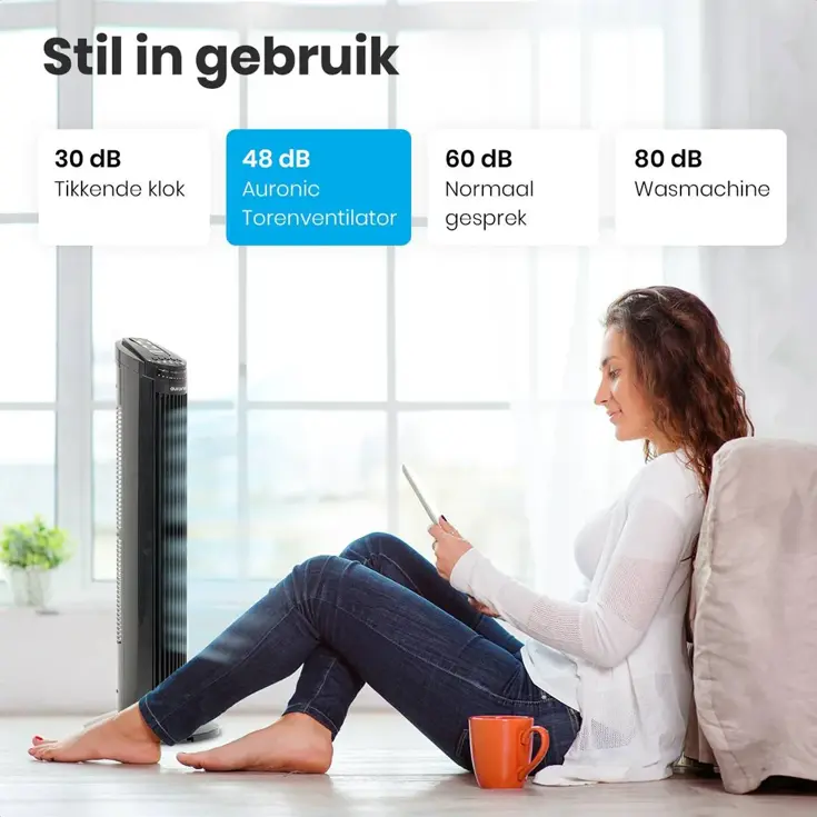Torenventilator – 74cm – Zwart