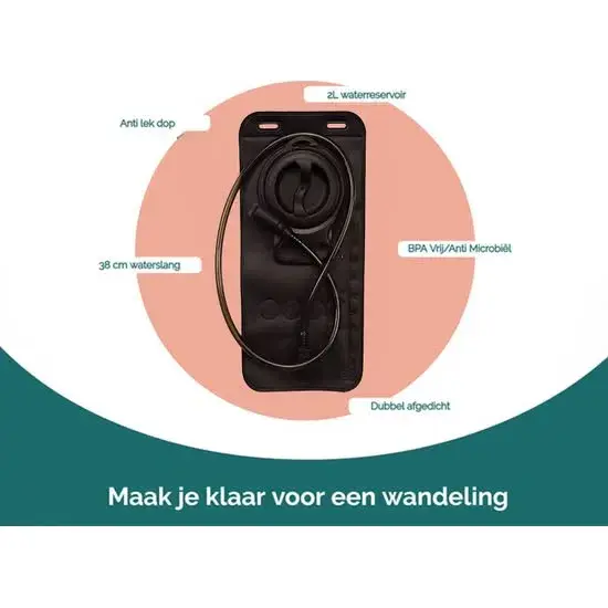 Waterzak met reservoir 2 liter