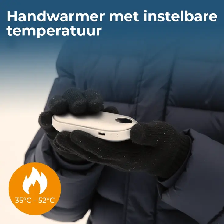 Handwarmer Powerbank Instelbare Temperatuur
