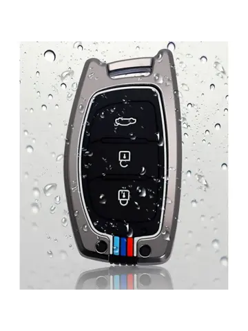 Metalen Sleutelhoesje voor Hyundai grijs A3B