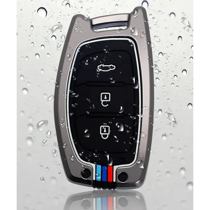 Metalen Sleutelhoesje voor Hyundai grijs A3B
