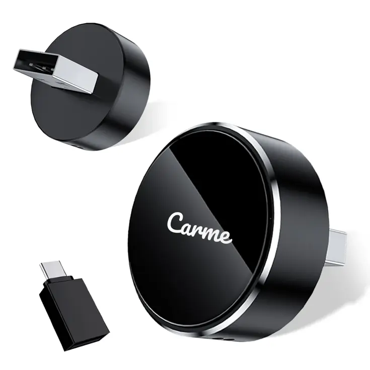 Mini 2-in-1 CarPlay & Android Auto Dongle V3 Rond