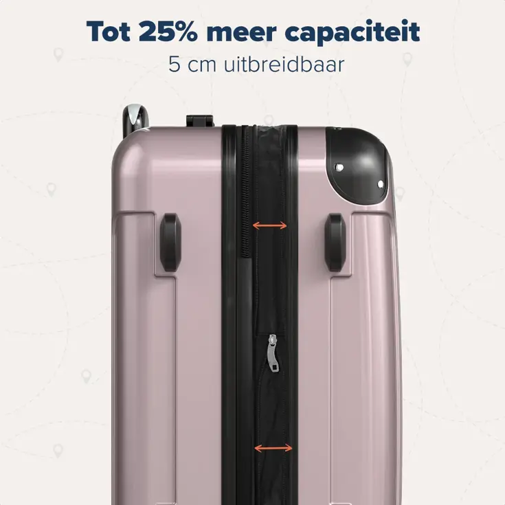 Handbagage Koffer – 45L – Roségoud