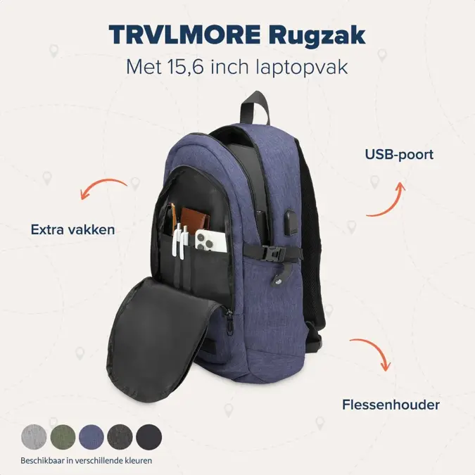 TRVLMORE Rugtas - 25L - 15,6 Inch