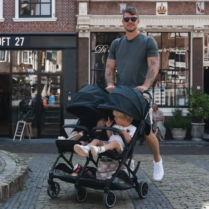 Luxe Rolo X2 Dubbele Buggy - Inklapbaar