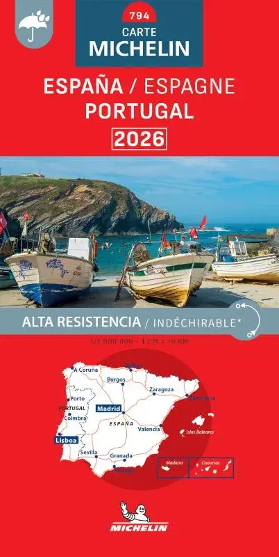 Michelin wegenkaart 794 Spanje/Portugal 2026