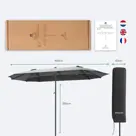 LifeGoods Dubbele Parasol – 270x460cm