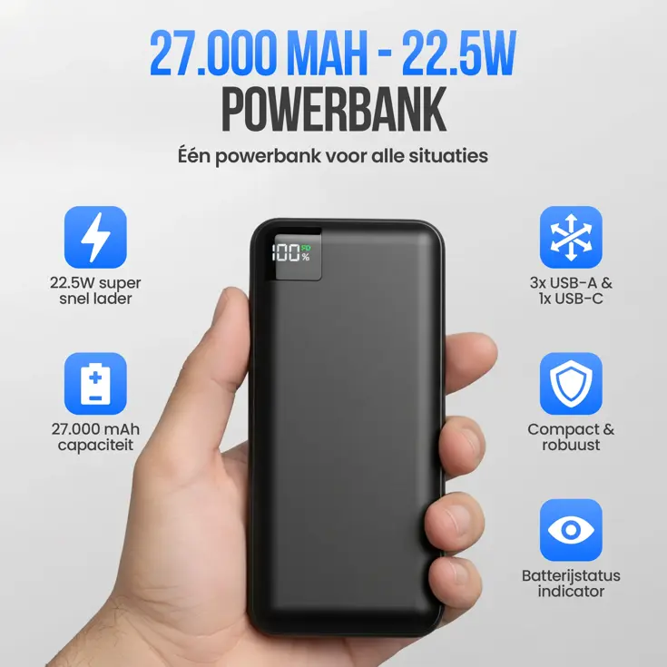 Powerbank 27.000mAh