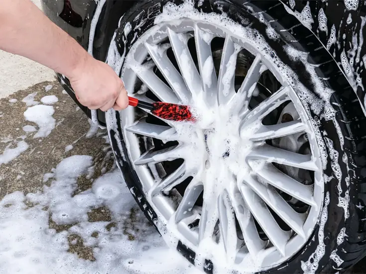 Microvezel velgenborstel S 32 cm antikras