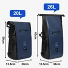 3-in-1 Waterdichte Rolltop Fietstas 20-26L