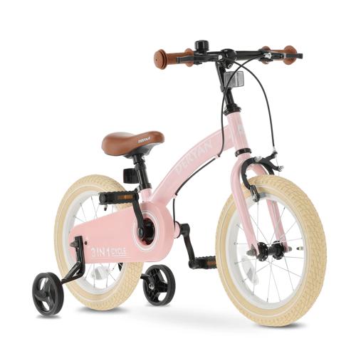 Luxe Kinderfiets 14 inch - 3 in 1 - Loopfiets