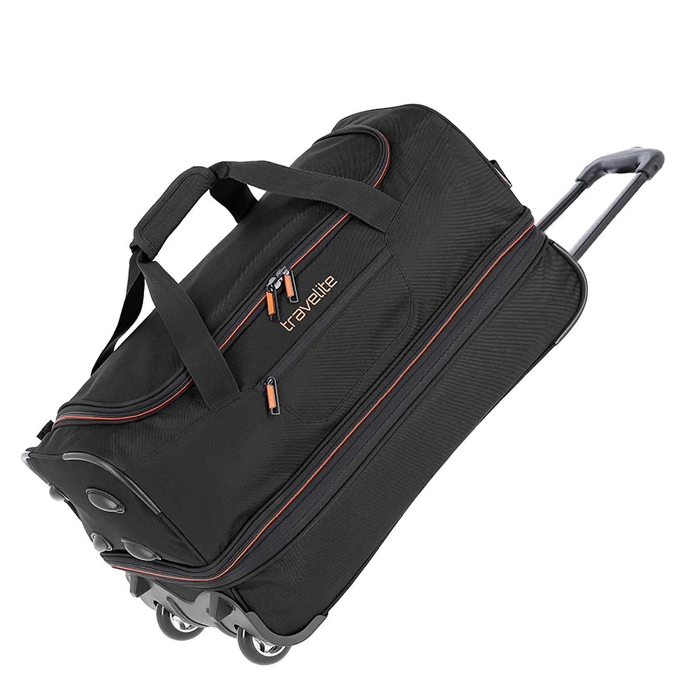 Travelite  wheeled duffle 55 expandable black  Zwart main product image