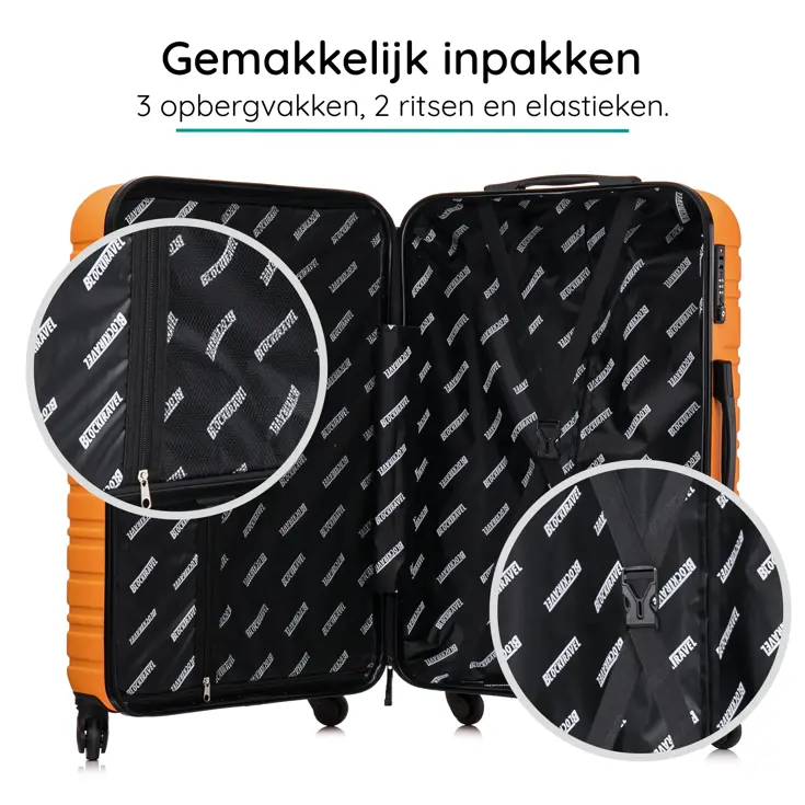 Reiskoffer M ABS 74L met TSA-slot en 360° wielen