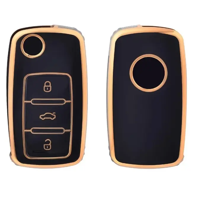Dutch Shield Sleutelhoesje  VW Skoda   goud A3