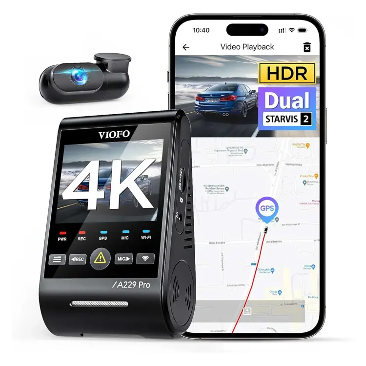 A229 Pro 2CH 4K Wifi GPS dashcam