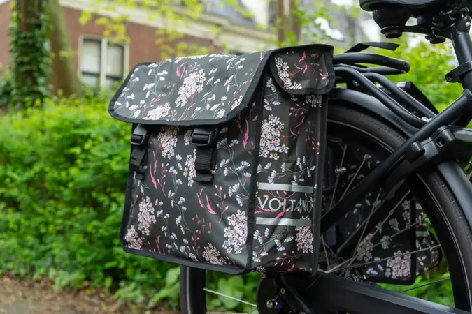 Voltano Dubbele Fietstas Floral Elegance