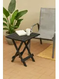 Inklapbare Bijzettafel zwart 43x45 cm