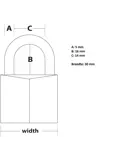Hangslot - 30mm - O5mm