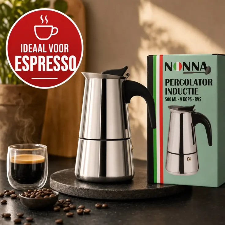 Percolator - Inductie - 500ML - RVS