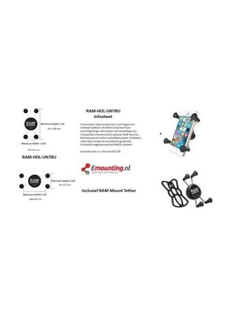 Telefoonhouder X-Grip Klemmontage