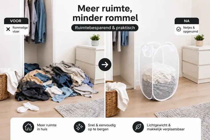 Opvouwbare Wasmand 64 Liter - Opbergmand