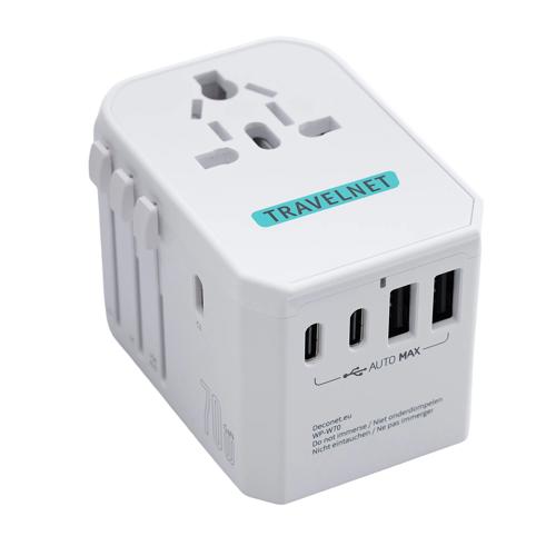Wereldstekker 70W – 3x USB-C & 2x USB-A