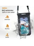 Waterdicht Telefoonhoesje - 6.8" Zwart - Drijvend