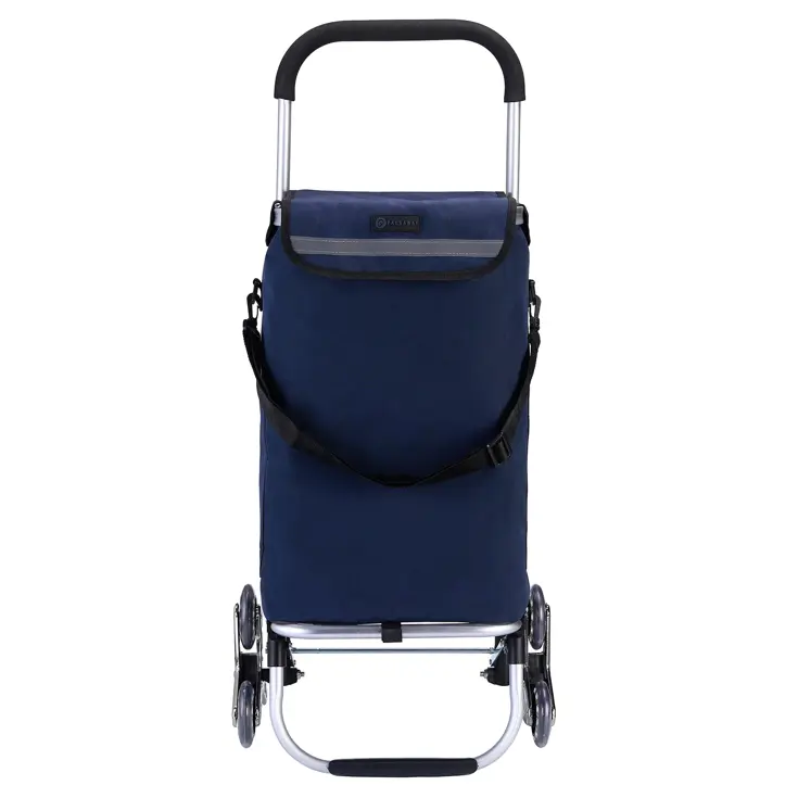 40L boodschappentrolley met trapwielen