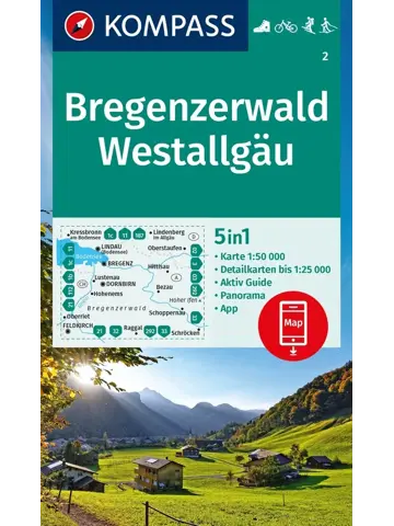 Wandelkaart WK2 Bregenzer Wald