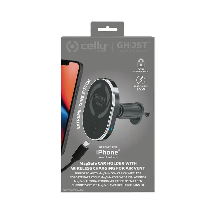 Auto telefoonhouder met MagSafe draadloze oplader