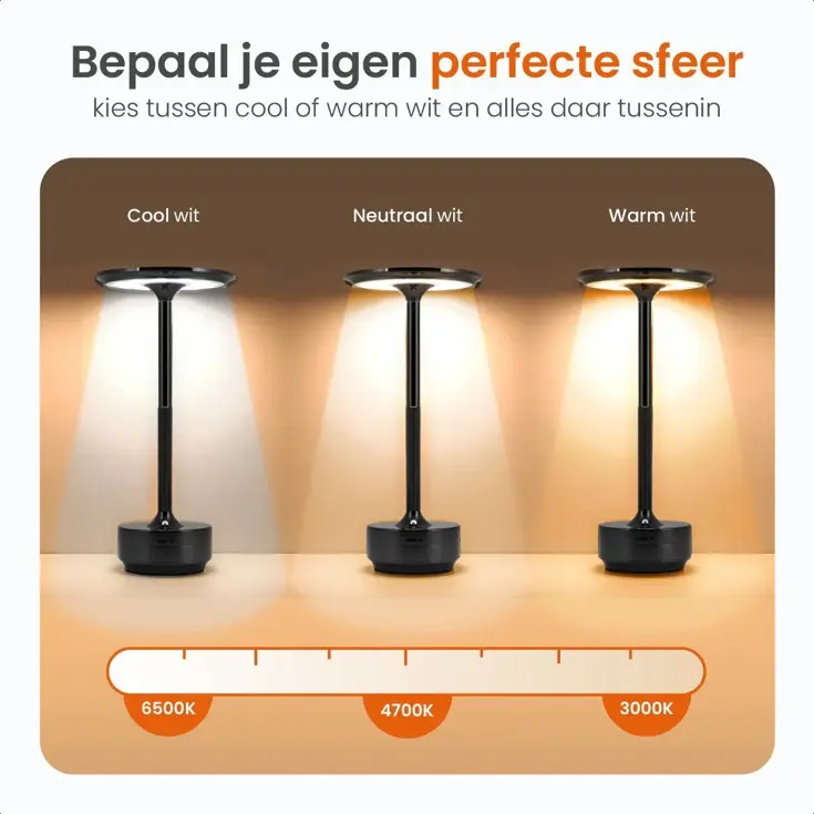 Horizon Tafellamp Oplaadbaar - 27cm - LED