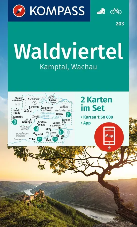 Wandelkaart WK203 Waldviertel - Kamptal