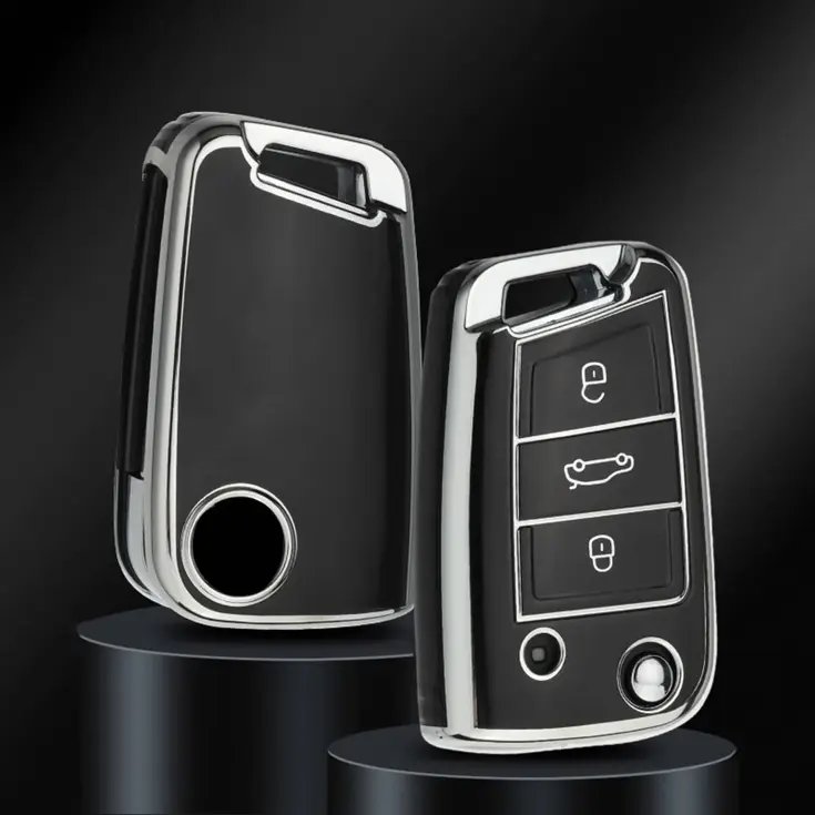 TPU Sleutelhoesje VW - Skoda - Seat Cupra zwart B3