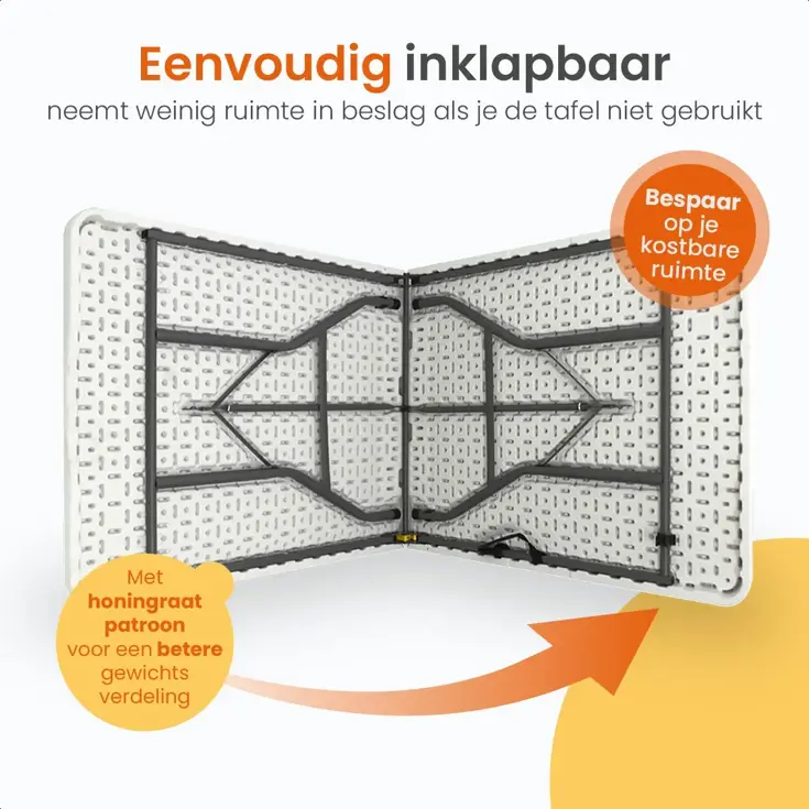 Inklapbare Tafel - Weerbestendig - 180x70x74cm