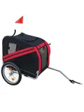 Hondenfietskar – Opvouwbaar –Max. 40 kg-Rood/zwart