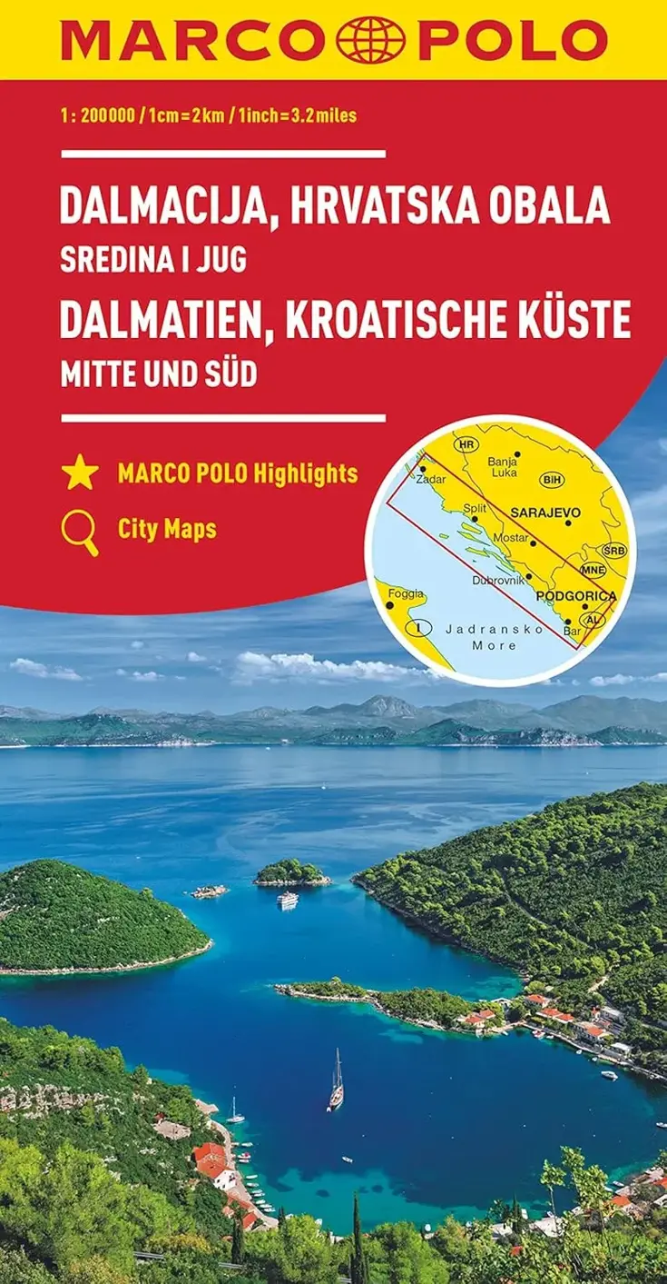 Wegenkaart Dalmatië - Kroatische Kust