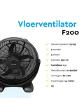 Vloerventilator 50 cm – 3 snelheden – kantelbaar