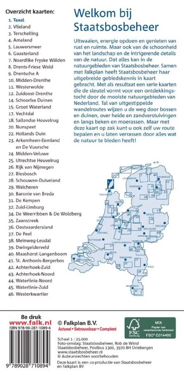 Falk Wandelkaart SBB 01 Texel